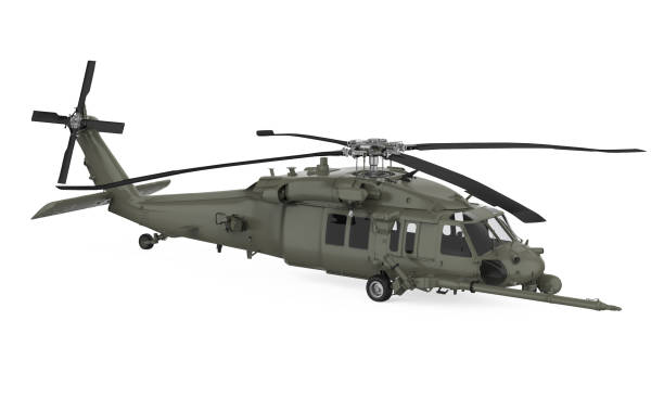 istock Military Helicopter Isolated 1195612242
