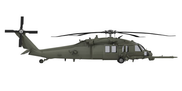istock Military Helicopter Isolated 1195612477