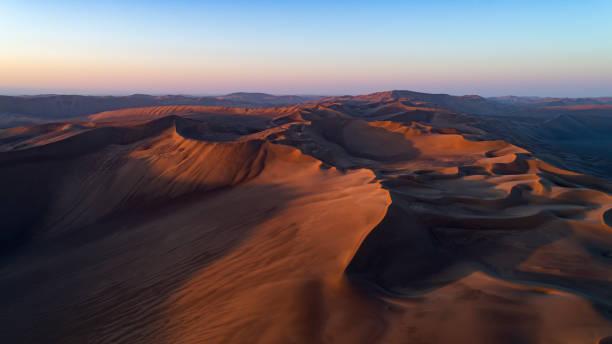 cloudy late sunrise in the Lut desert