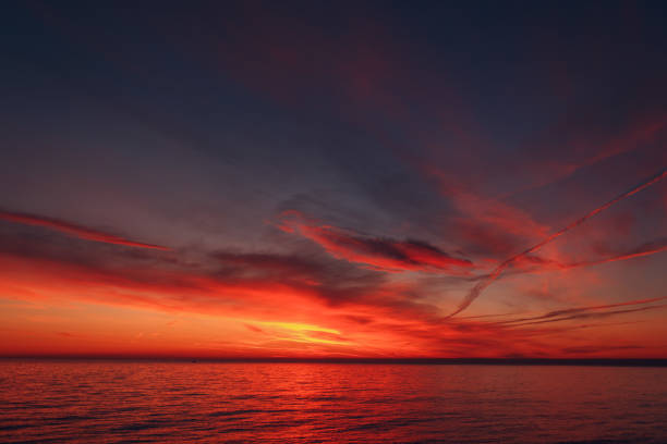 istock Beautiful sunset over the sea 1195632297