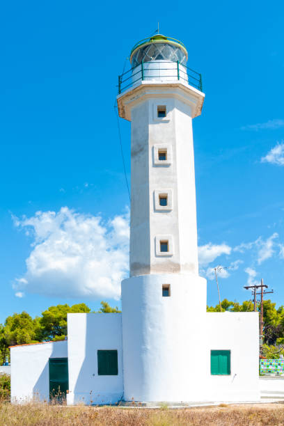 istock Possidi lighthouse. Near Possidi cape (Miti beach) there is an old lighthouse, built in 1864. 1195635184