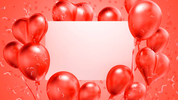 istock Balloon Hearts and red balloon. 1195635359