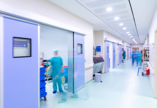 istock Hospital operating room corridor 1195636616