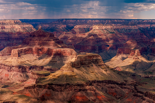 Grand Canyon south rim, dramatic landscape and storm clouds – Arizona, USA