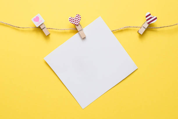 istock Blank paper card decorated with hearts, romantic background for writing love note 1195638668