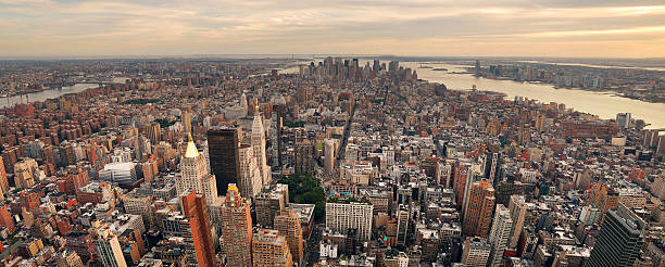 istock New York City Manhattan sunset skyline panorama 119564107