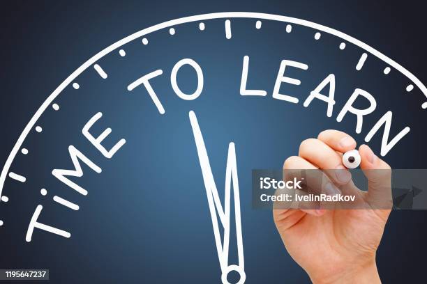 Time To Learn Educational Clock Concept Stock Photo - Download Image Now - Learning, Education Training Class, Nontraditional student