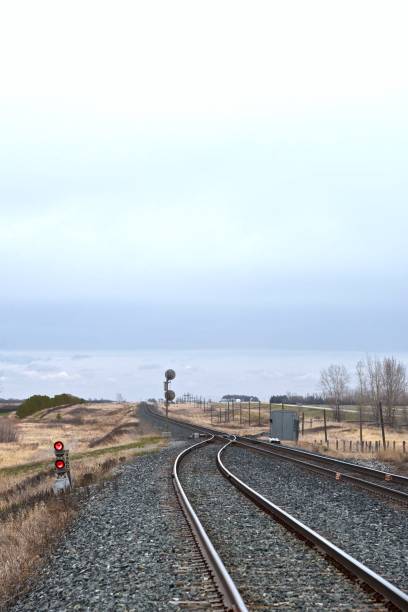 istock Railway tracks on the prairies 1195648129