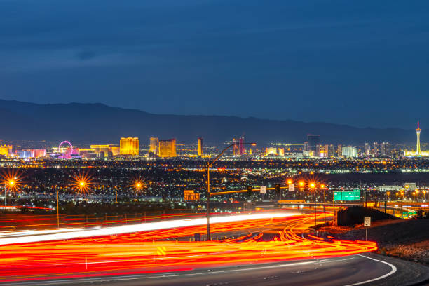 istock Las Vegas skyline at twilight 1195649537