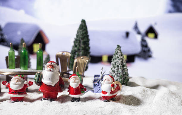 istock Alcoholic Santa Drinking a Wine Bottle. Creative concept 1195651414