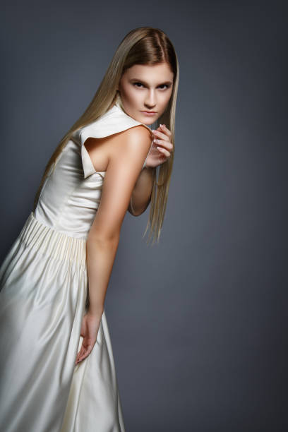 istock Beauty studio portrait of a beautiful model in the studio. 1195652297