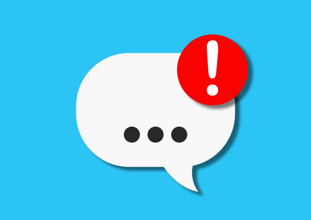istock White speech bubble of paper cardboard with a red circle with a 1195652431