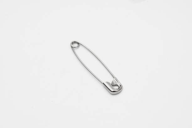 Safety pin isolated on white background