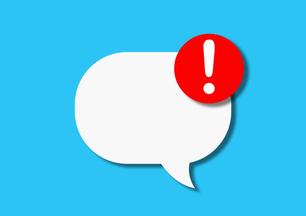 istock White speech bubble of paper cardboard with a red circle with a 1195652586