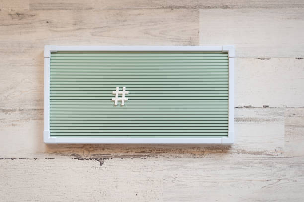Blank letter board with a hashtag symbol