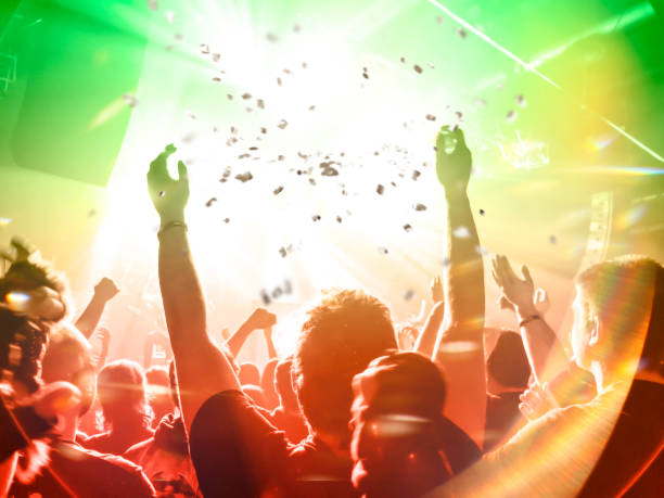 istock Concert crowd in front of a live stage 1195669442