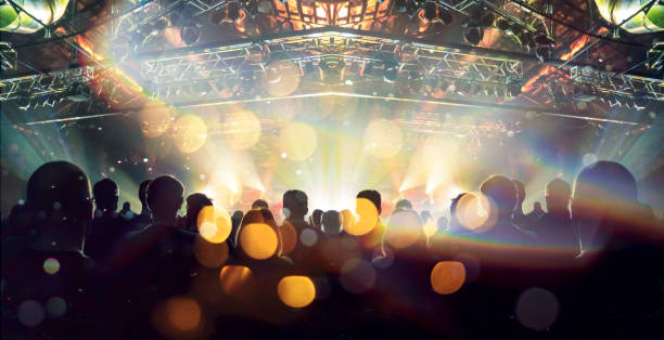 istock Concert crowd in front of a live stage 1195669480