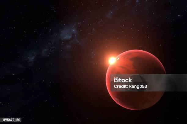 3d Rendering Illustration Of The Planet Mars On Space With Atmosphere Detailed Surface Features Realistic High Resolutionelements Of This Image Furnished By Nasa Stock Photo - Download Image Now