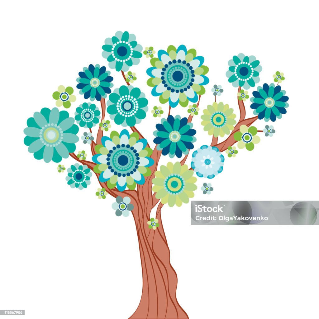 Kwiat drzewa. - Grafika wektorowa royalty-free (Abstrakcja)