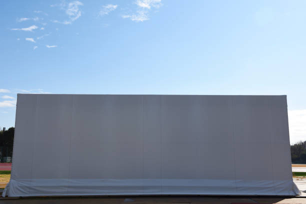 istock White big tent with sunlight 1195681283
