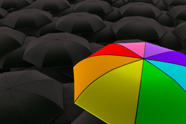 istock 3d rendering of  individuality, leadership, LGBT rights concepts. 1195687284