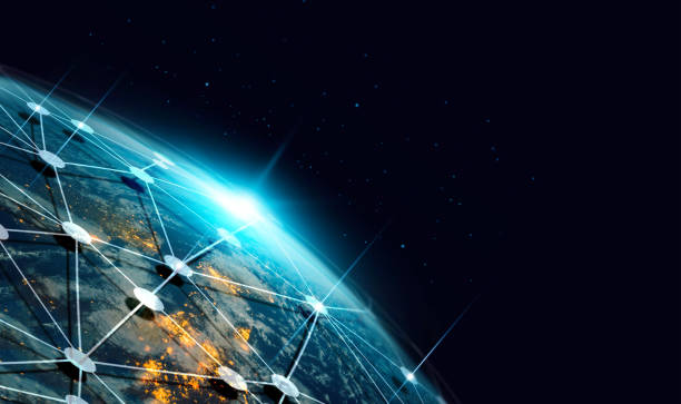 istock Communication technology and internet worldwide for business. Global world network connected and telecommunication on earth and IoT. Elements of this image furnished by NASA 1195693420