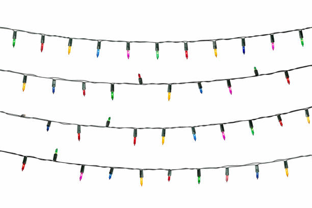 istock Christmas lights isolated on white background 1195697781