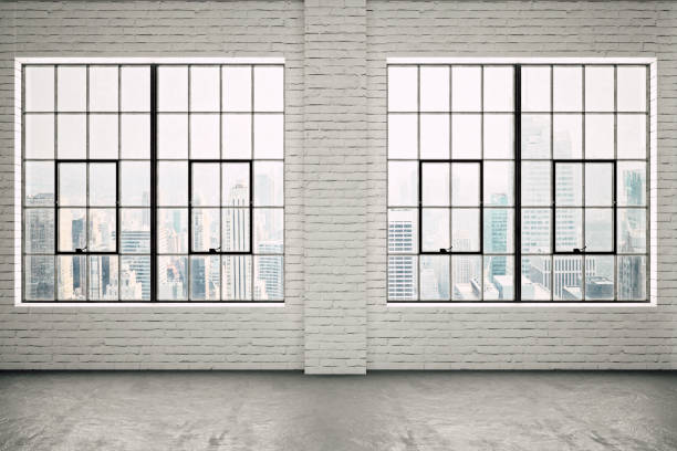 istock 3d render of empty industrial vintage interior 1195698657