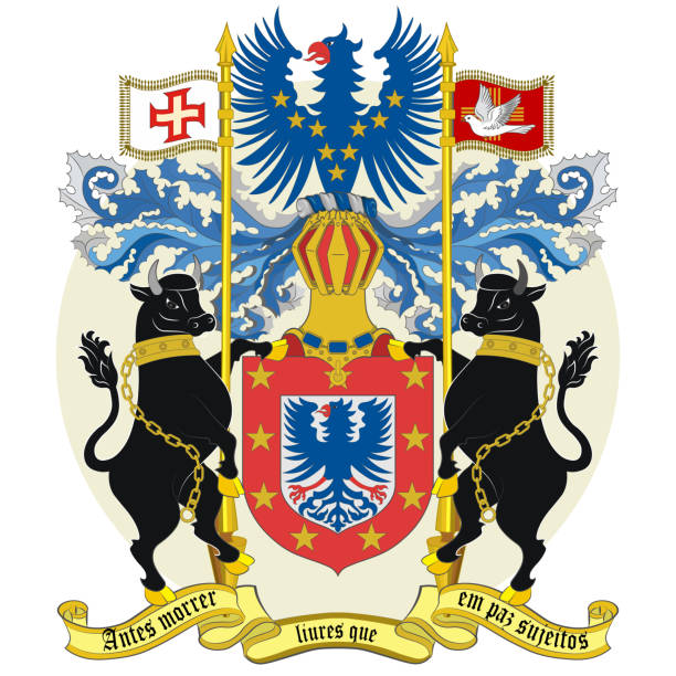 ilustrações de stock, clip art, desenhos animados e ícones de coat of arms of azores in portugal - azores