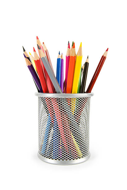 istock Various colour pencils isolated on the white 119570807