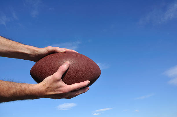 istock Receiver Catching an American Football Pass 119570948