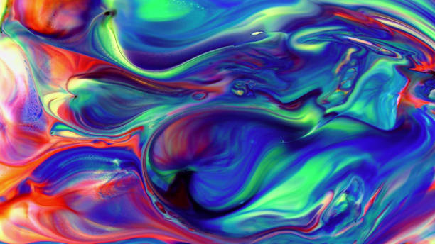 istock Abstract form from the paint washout 1195710297