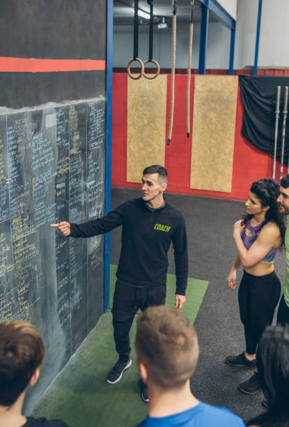 istock Coach explaining to athletes in the gym 1195713508