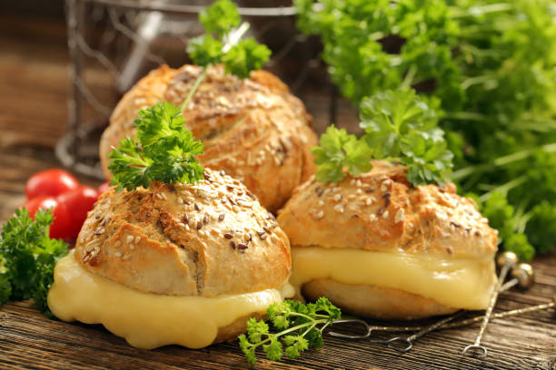 istock Fresh sandwich with cheese and herbs 1195714943