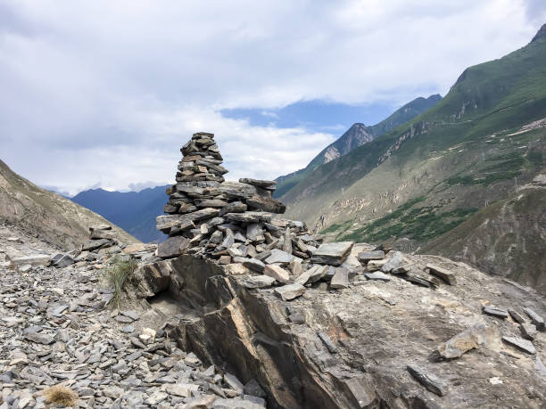 Rock balancing or stone balancing