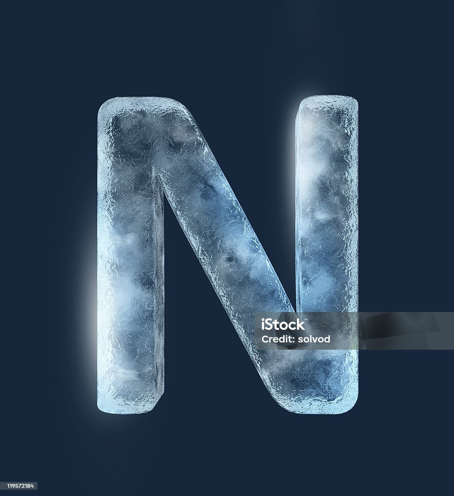 アイシングアルファベット文字 N - 氷のロイヤリティフリーストックフォト