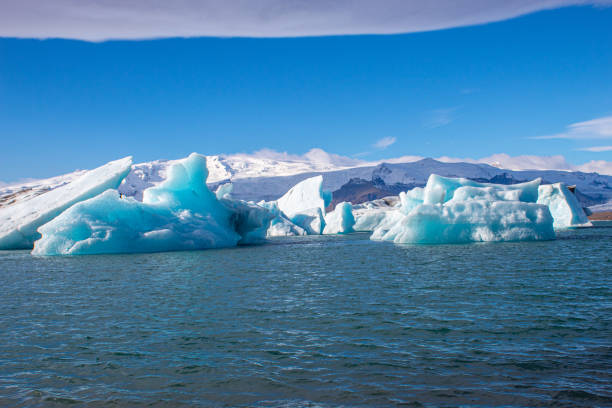 istock melting glacier pieces in lagoon 1195726371