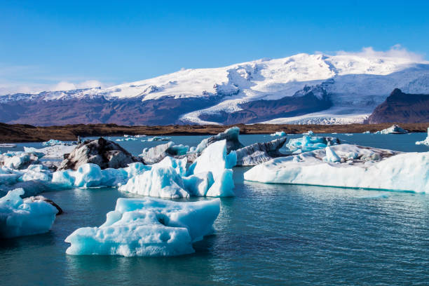 istock melting glacier pieces in lagoon 1195726947
