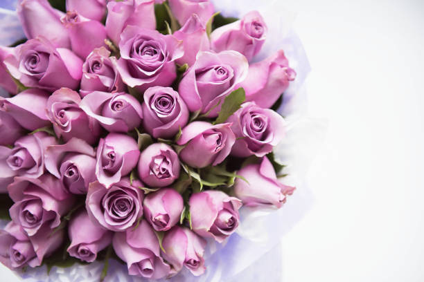 Roses for Valentine's day at market