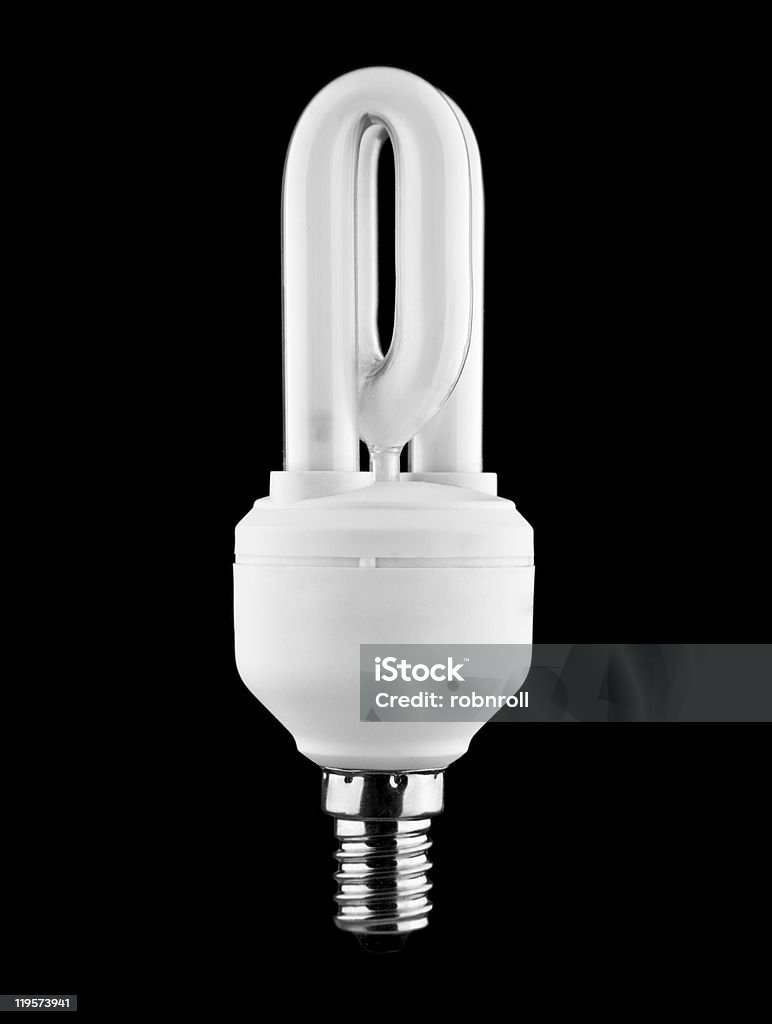 Elektrische fluoreszierend Energieeinsparung Lampe - Lizenzfrei Effektivität Stock-Foto