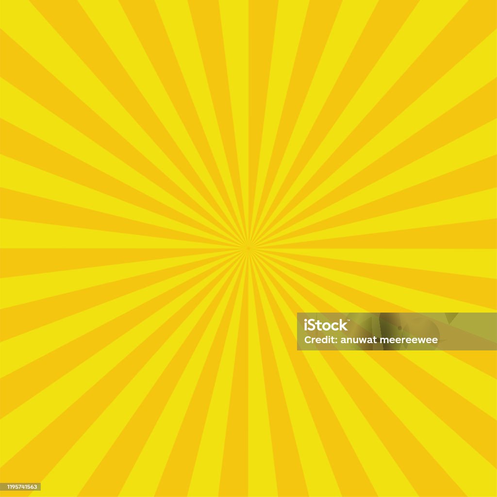 Colour Rays Cartoon Yellow Sun Rays Background Yellow Commic Cartoon Of Scattered Rays ...