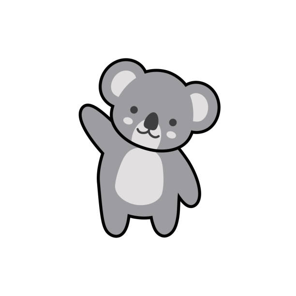 illustrazioni stock, clip art, cartoni animati e icone di tendenza di carino koala carattere vector design - koala australian culture cartoon animal