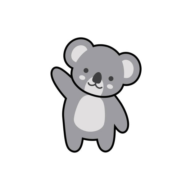 ilustrações de stock, clip art, desenhos animados e ícones de cute koala character vector design - koala animal love cute