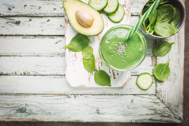 istock Healthy green smoothie 1195745589