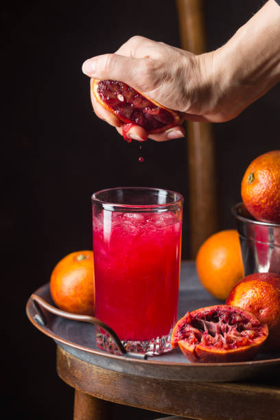 istock Blood orange juice 1195745598