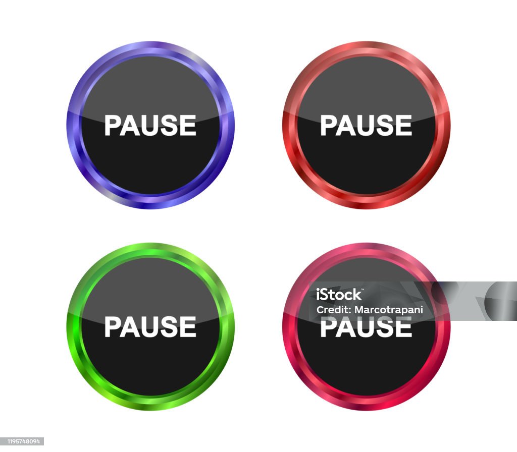 Secure Pause Button Pause Button Stock Illustration - Download Image Now - Banking ...