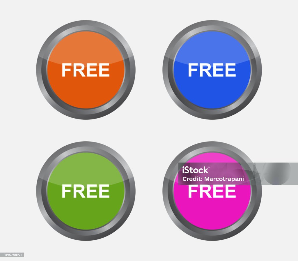Free Button Library Free Button Stock Illustration - Download Image Now - Business, Design ...