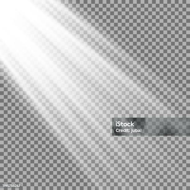Light From Above Example Rays Of Light From Above White Color Stock Illustration - Download ...