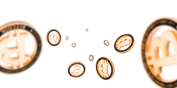 istock Bitcoin Cash. Gold Falling Cryptocurrency. Falling coins isolated on white. Litecoin, Ethereum Cryptocurrency background 1195755433