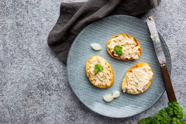 istock Sandwiches with salmon pate 1195757472